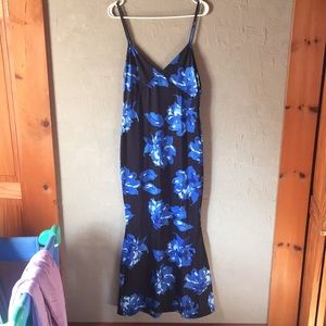 Floral Blue Maxi Dress